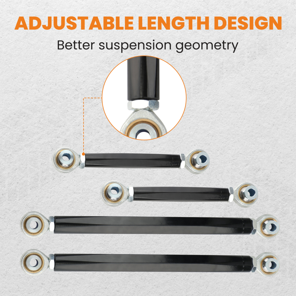 4pc Adjustable Rear Camber Toe Arm Kit compatible for BMW 3 Series 328i E90/E92/E93 2006-11