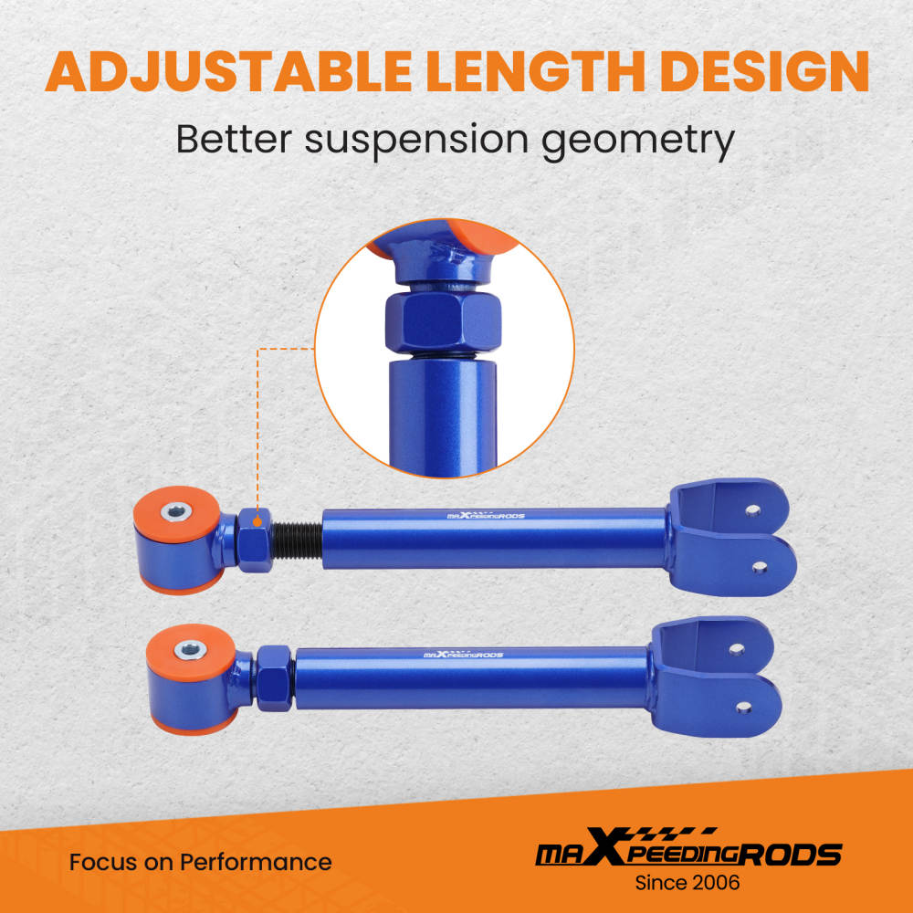 Heavy Duty Front Upper Adjustable Control Arm Set 08 Lift compatible for Jeep Wrangler TJ