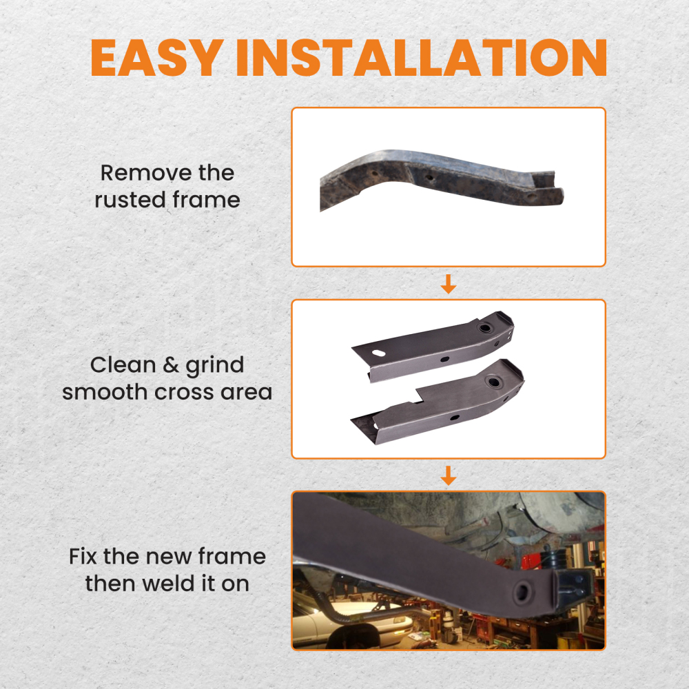 2 Pcs Rear Shackle Mount Frame Repair Kit compatible pour Jeep Wrangler YJ 1987-1995