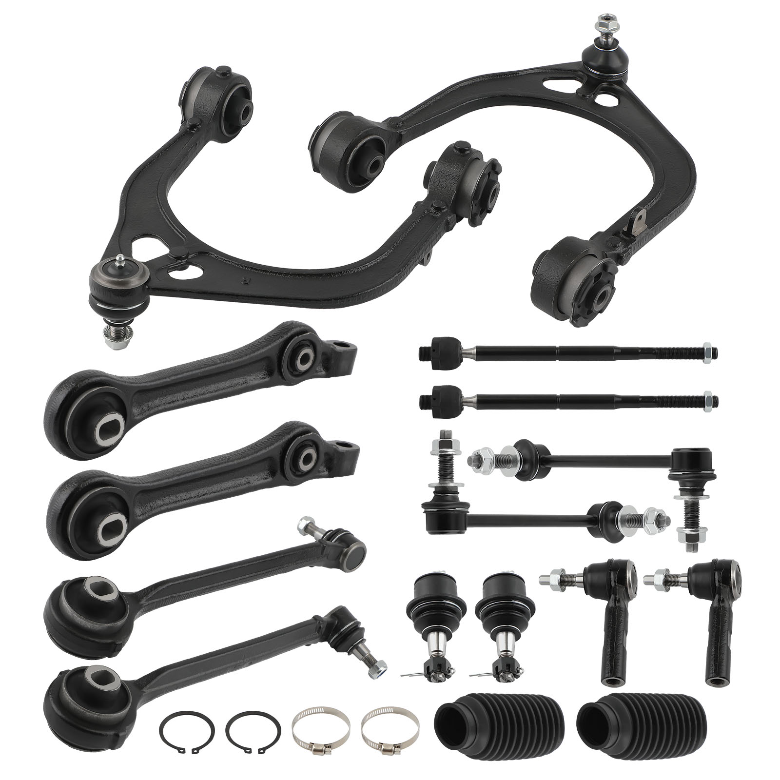 16pcs front control arms + tierods + sway bar kit for charger magnum 2005-10 rwd