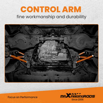 2x Adjustable Rear Trailing Arms Kits compatible for Tesla Model 3 / Y 2017-2022 6061-T6