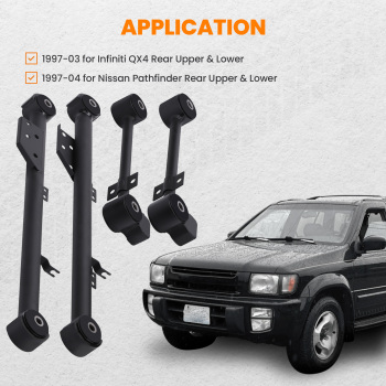 Control Arm Trailing Arms Kit compatible pour Nissan Pathfinder 1997-2004 Rear Lower Upper