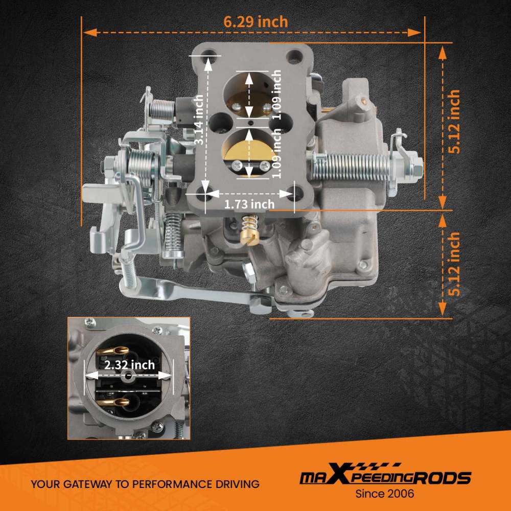 Carburador compatible para Toyota Carburador 3K 4K compatible para Corolla Lite Carretilla elevadora 21100-24034 / 35/45