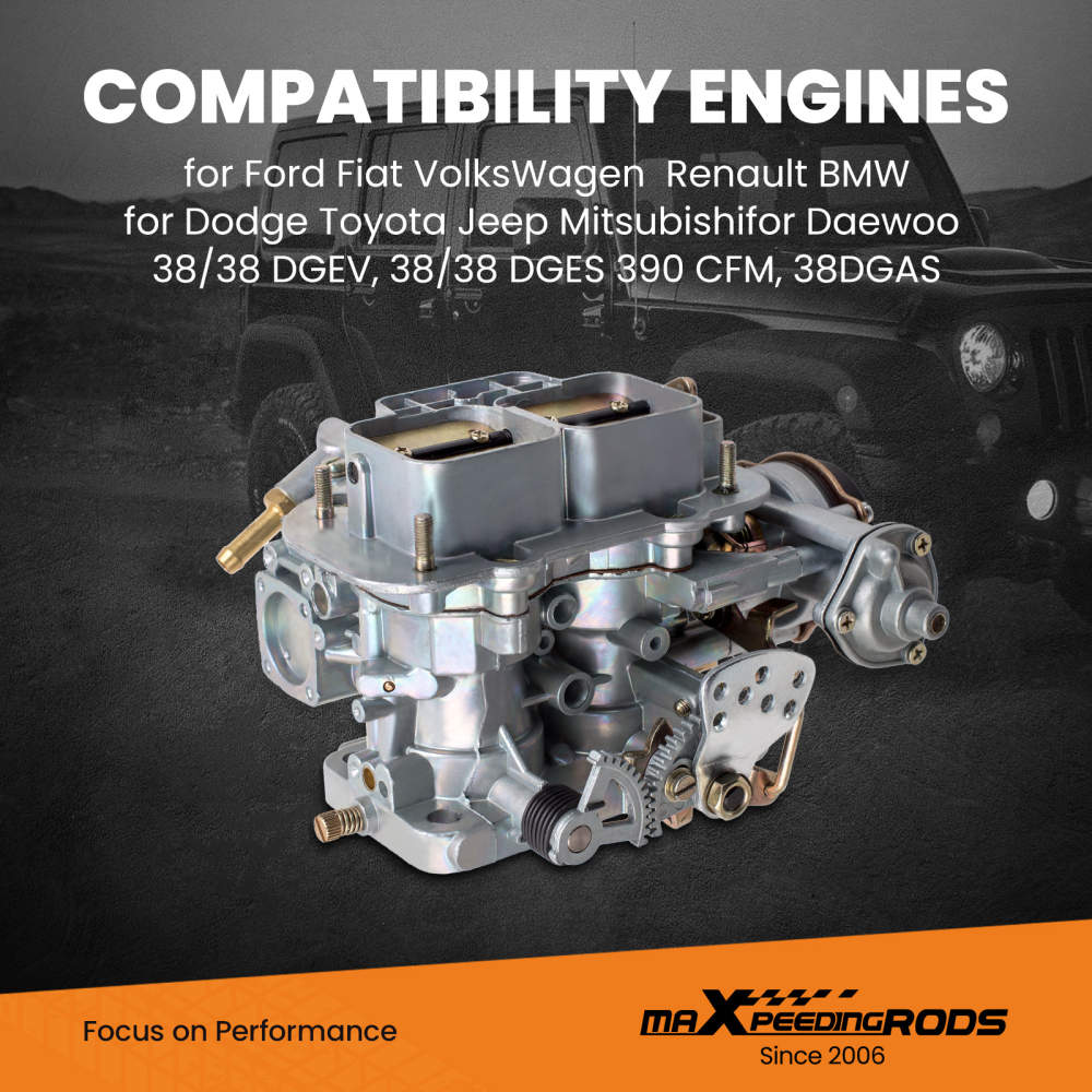 Compatibile per Ford 2.0/2.1 OHC Pinto MOTEUR MK1/MK2Carb Carburatore 38/38 DGEV DGES