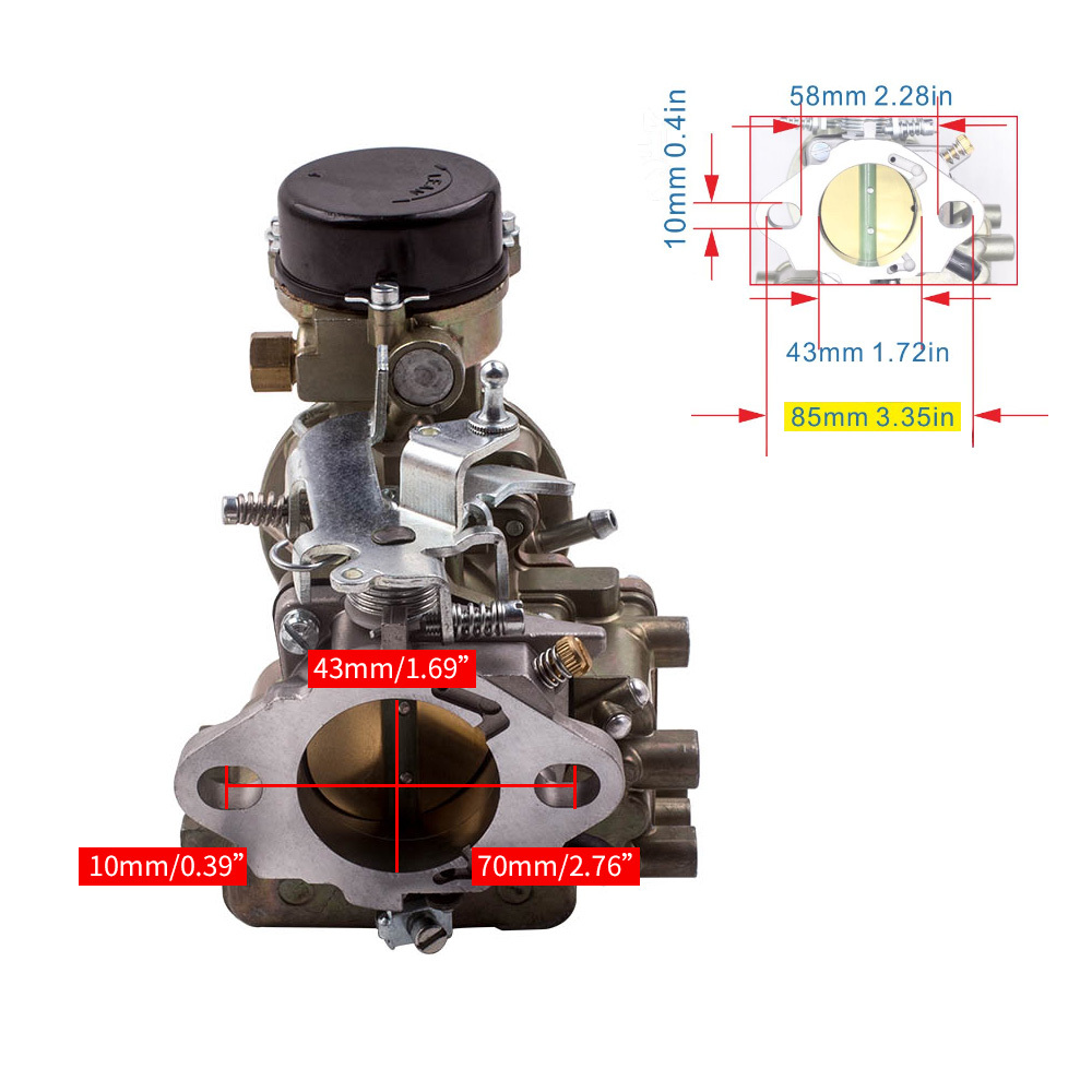 Compatible for Ford YF for Carter Type 240-250-300 6 CIL 75 1975 - 1982 1 BARREL 1980 Carburetor