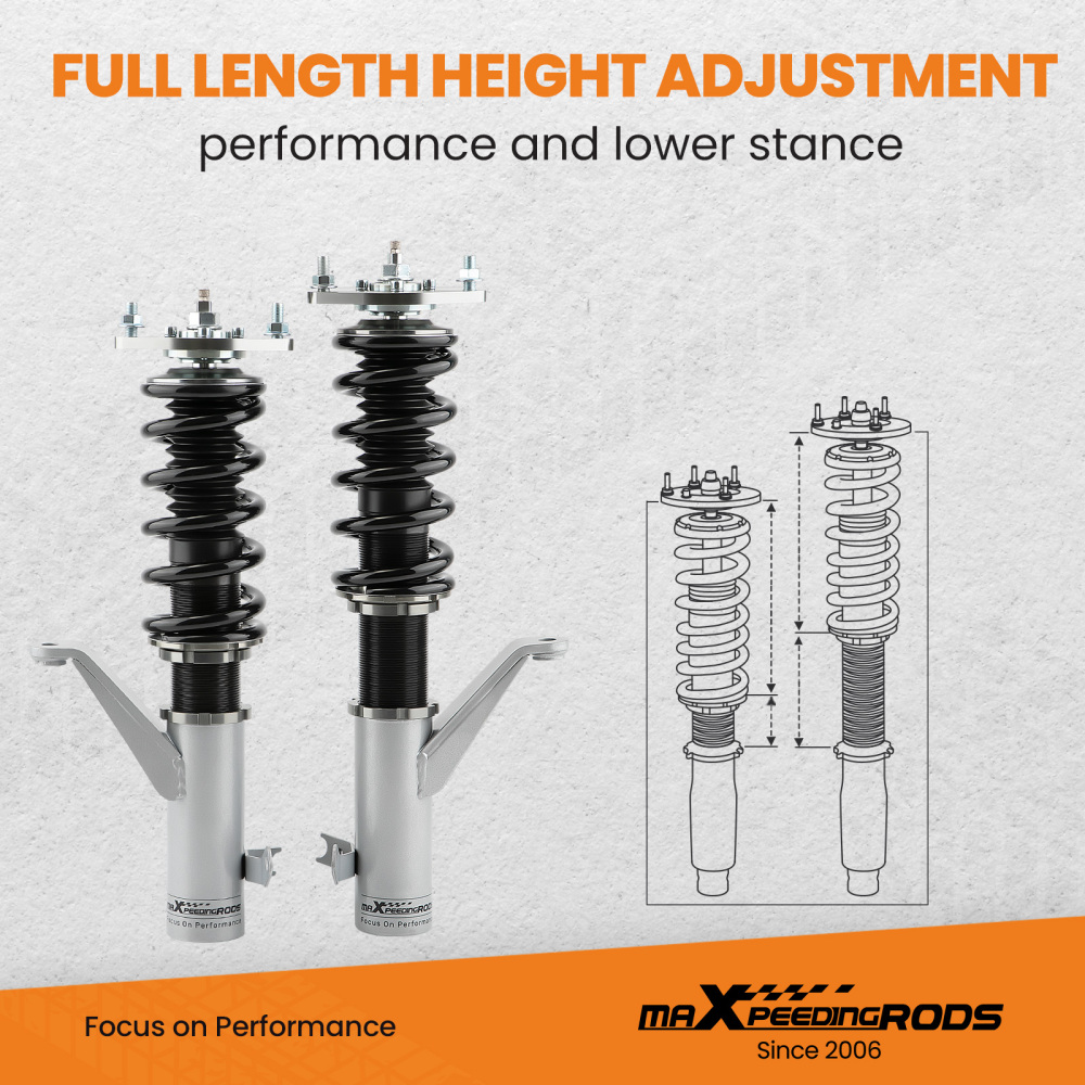 Coilover Suspensión y dirección Amortiguadores compatible para Honda Civic (EM2) 01-05 coilover