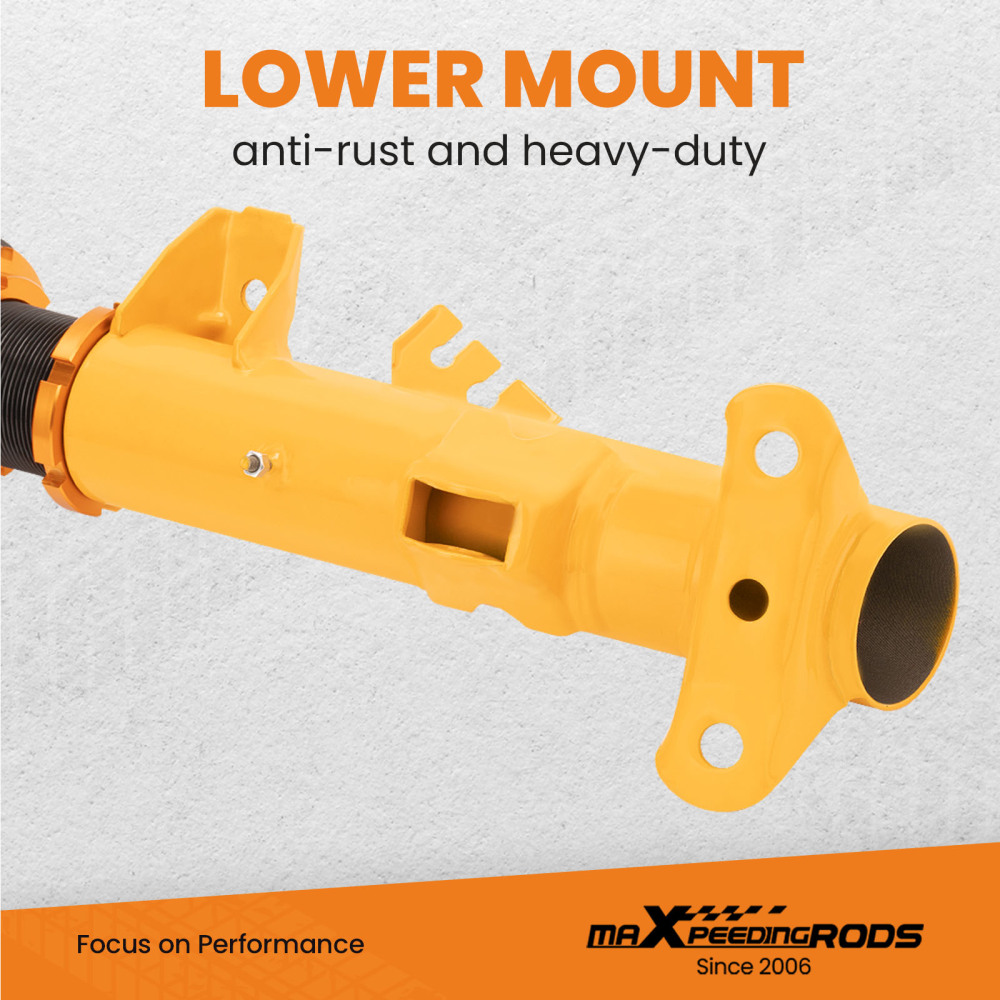 Maxpeedingrods puntales de resorte helicoidal de altura ajustable compatible para BMW 3 Convertible (E36) 318i; 320i; 323i; 325i; 328i; (03/1993-04/1999)