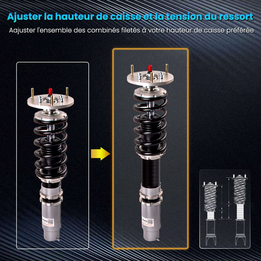 4 Plaques De Montage Amortisseur Réglables Pour RC Crawler 1/10 - Métal, Longueur ~51mm