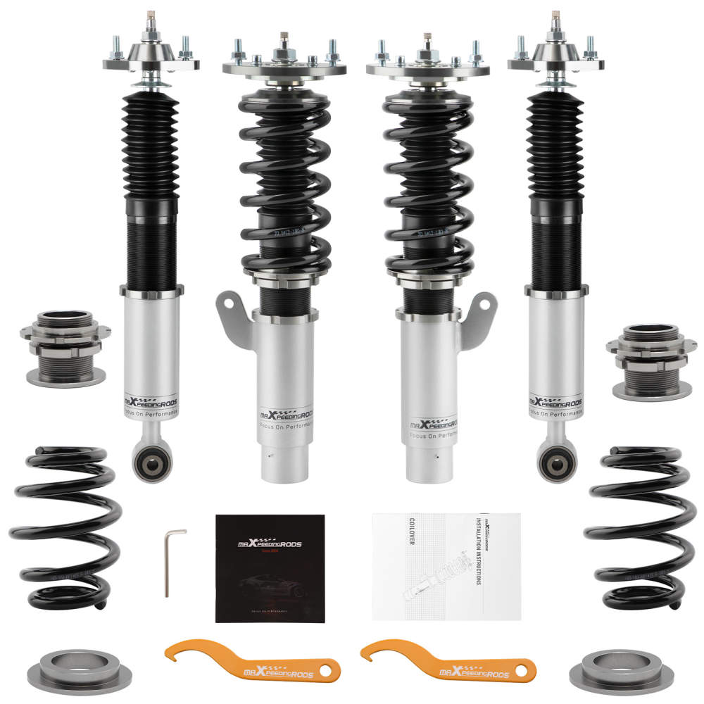 Kit suspension combines filetes Amortisseurs reglable compatible pour BMW E46 3 Serie 