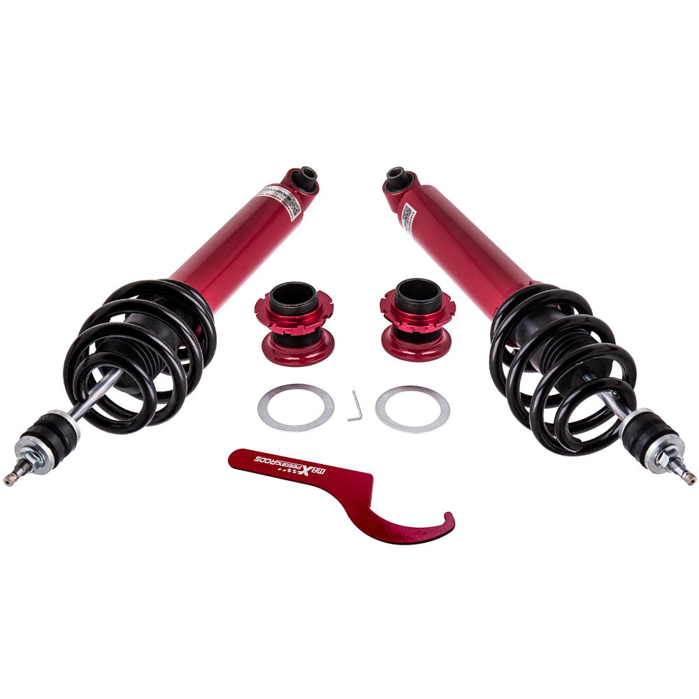 2x Adjustable Height Rear Shocks Coilover compatible for Holden Commodore VT VX VY VZ 97-06 Lowering Kit