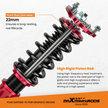 Compatible for Honda CivicSi 2006-2011 Maxpeedingrods Suspension Kits Adjustable Height Coil Strut Coilovers lowering kit