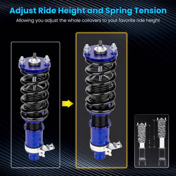 Compatible for Honda Civic Integra CRX 1992-2000 Height Adjustable Coilover Suspension Kit Lowering Kit