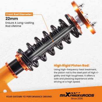 Coilovers Kits compatible for Ford Mustang 2005-2014 Adjustable Height Mounts Struts Lowering Kit