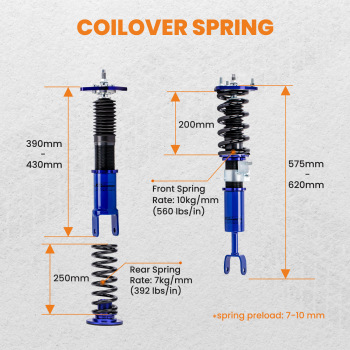 Compatible for Nissan 350z coilovers 2003 - 2008 Shock Absorbers Suspension Kits Coil Coilovers Struts lowering kit