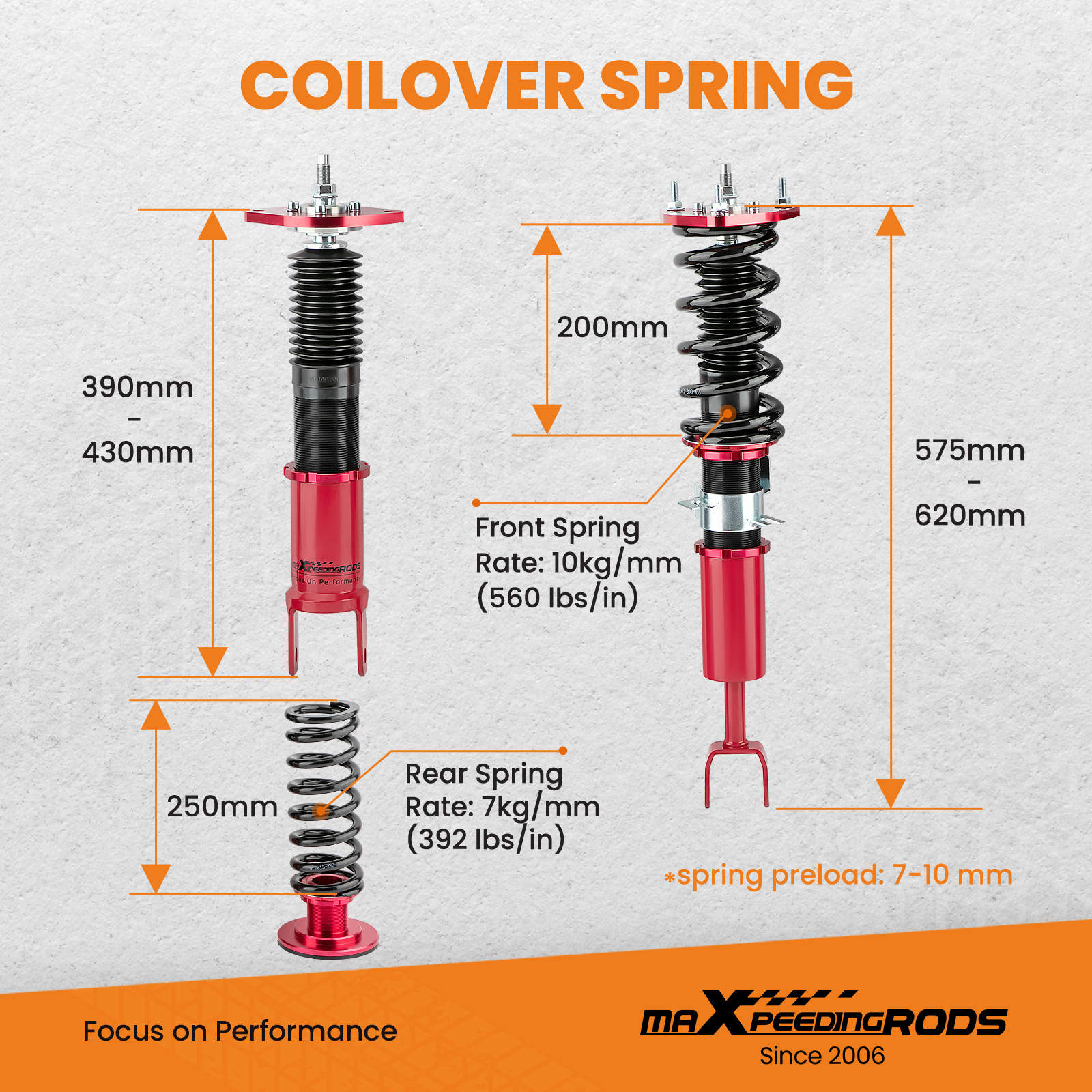 Coilovers Kits compatible for Red Nissan Shocks Fairlady Height Racing Adj. 350Z Z33