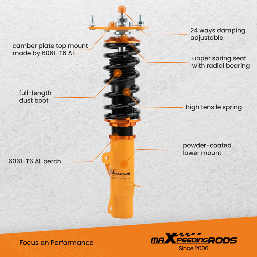 4pcs Coilovers Kits Compatible for MINI Clubman R55 / R55 LCI /Cooper ...