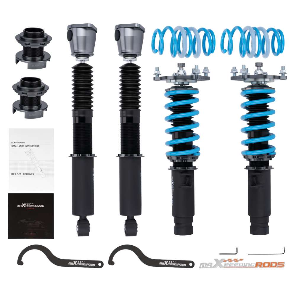 T6 advanced series 24 Ways Adjustable Damper Coilovers compatible for Honda Civic hatchback (FK) 2016-2021 52mm clamp diameter Lowering Kit