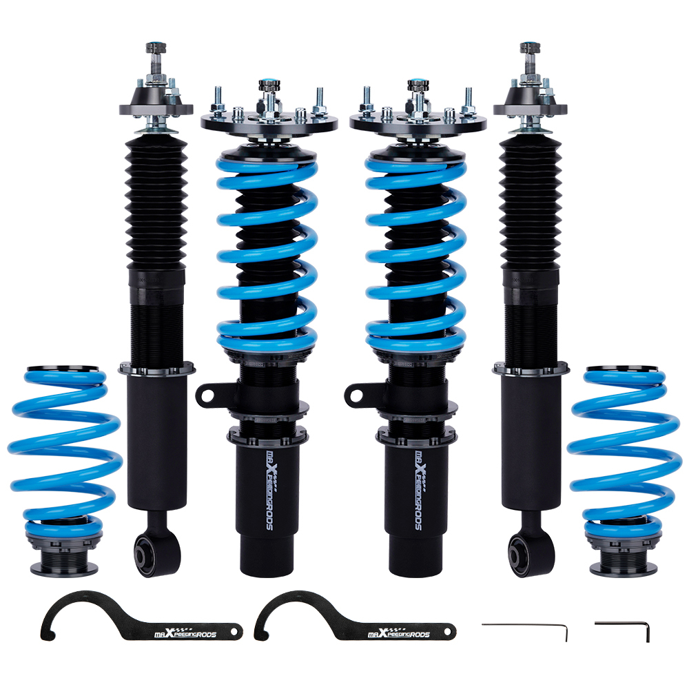 maXpeedingrods Updated Racing Adjustable Coilover Kit Compatible For BMW E46 3-Series Models 98-07 Suspension Struts Lowering Kit
