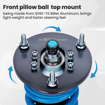 Compatible for BMW E46 3-Series Models 98-07 Suspension Struts MaXpeedingRods Updated Racing Adjustable Coilover Kit Lowering Kit