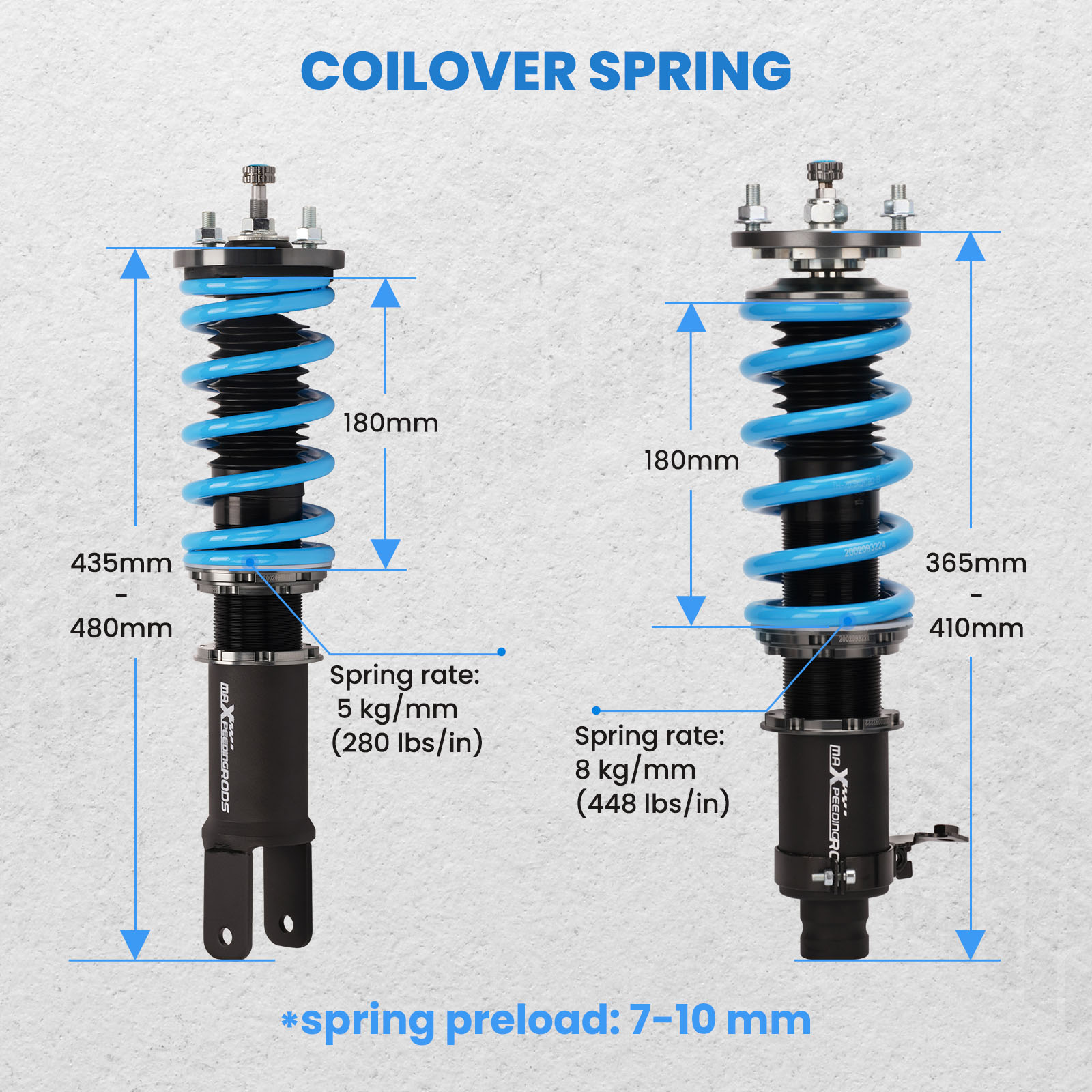 Buy Adj. Damper Coilover Coil Spring Strut Compatible for Honda