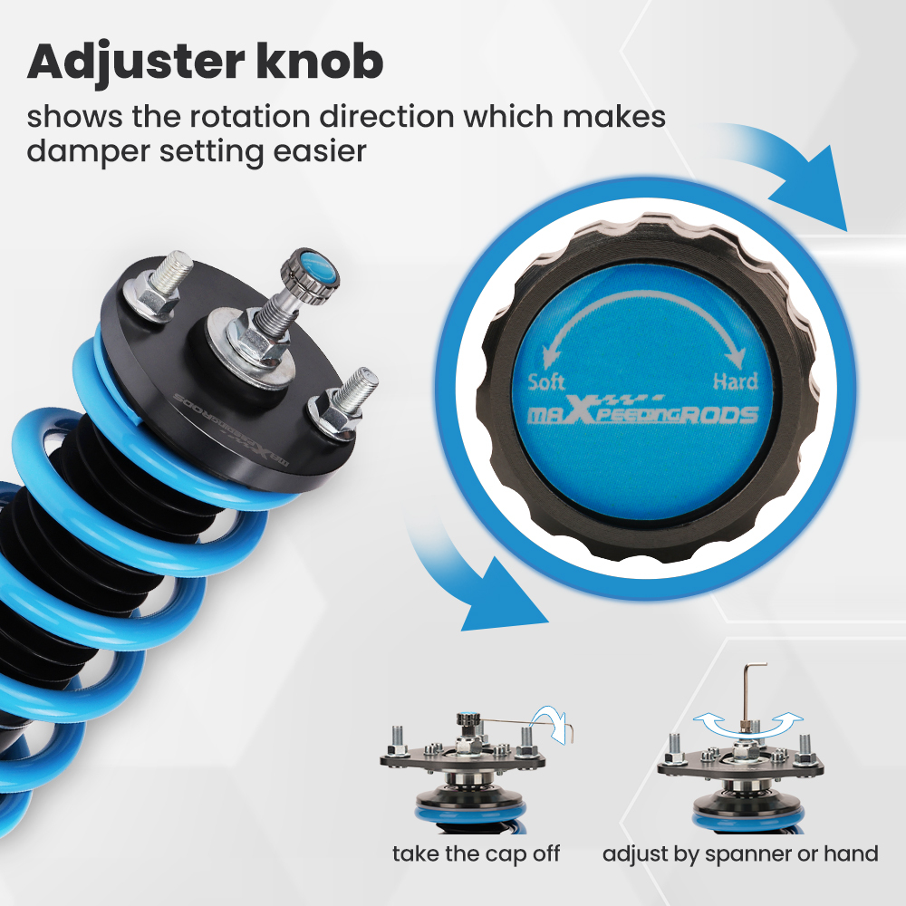 T6 Advanced Series Coilover Compatible con altura y amortiguador compatible para Honda CR-V 1996-2001 1st Gen