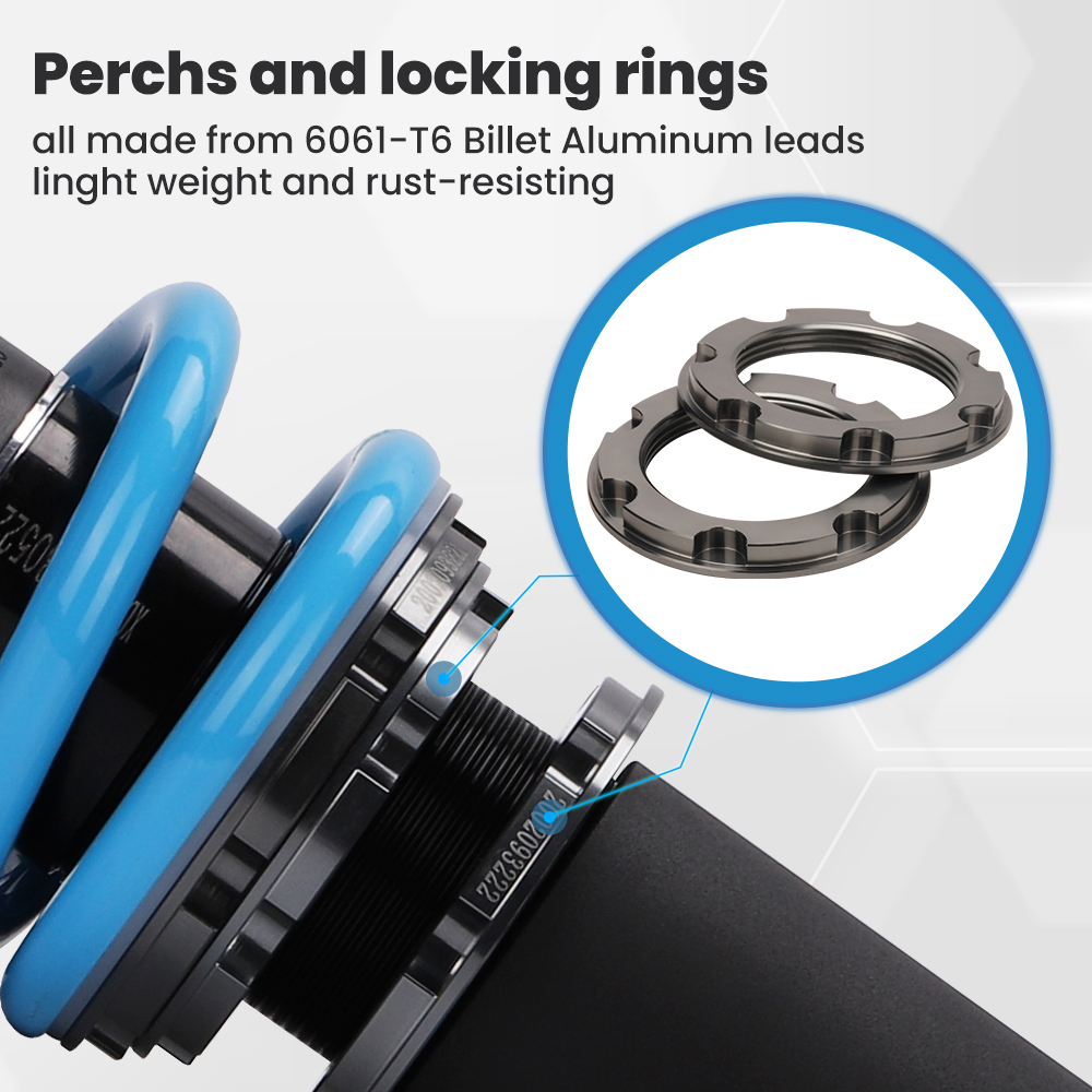 T6 Advanced Series Coilover Compatible con altura y amortiguador compatible para Honda CR-V 1996-2001 1st Gen