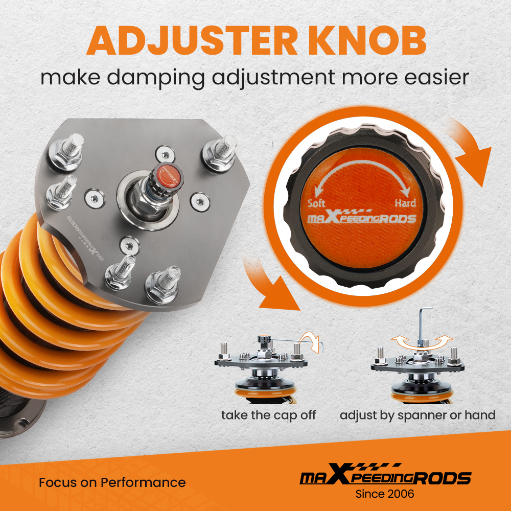 MaXpeedingrods Coilovers Coil Spring Kits compatible for Honda Prelude 1992-2001 Adj Damper lowering kit