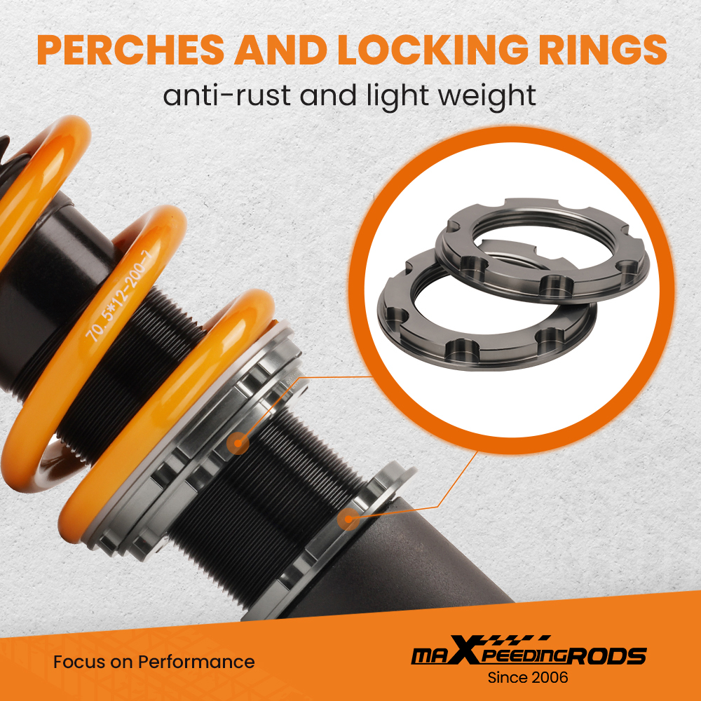 MaXpeedingrods Coilovers Coil Spring Kits compatible for Honda Prelude 1992-2001 Adj Damper lowering kit