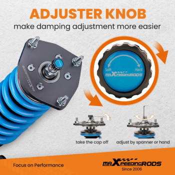 MaXpeedingrods Coilover Compatible For Hyundai Coupe Tuscani 2003-2008 24 Ways Adj. Damper Lowering Kit