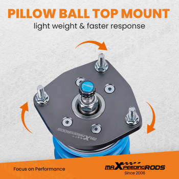 MaXpeedingrods Coilover Compatible For Hyundai Coupe Tuscani 2003-2008 24 Ways Adj. Damper Lowering Kit