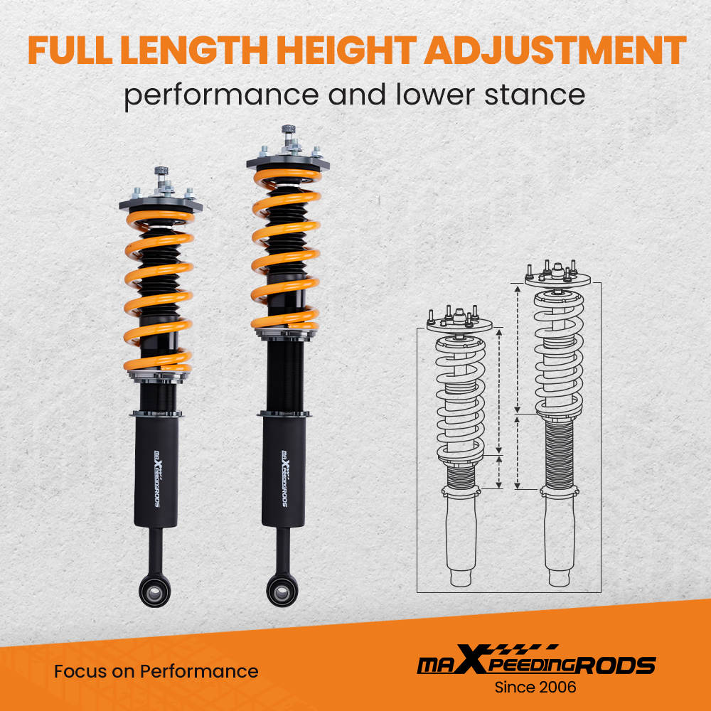 Adjustable Coilover Kit Shock Absorber compatibile per Lexus GS350 IS250 / IS350 06-13 RWD