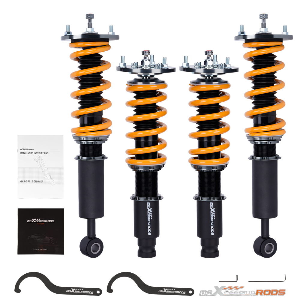 MaXpeedingrods 24-Way Damper Adjustable Coilover compatible for Mitsubishi Eclipse 95-99 lowering kit
