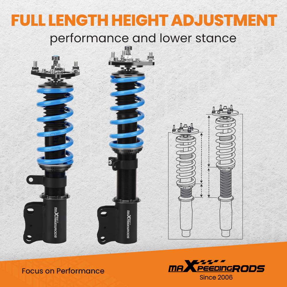 24 ways dampening adjustable Coilovers Suspension Kit Compatible for