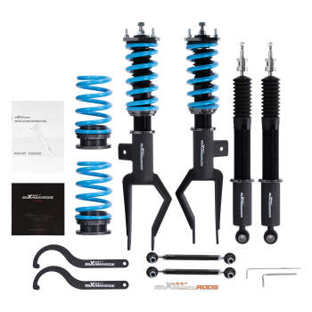 MaXpeedingrods 24 Ways Adjustable Damper Coilovers compatible for Tesla model Y 2020+ AWD Lowering Kit