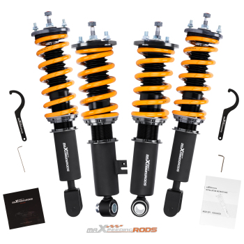 MaXpeedingrods 24 Ways Damper Coilovers compatible for Nissan 300ZX Z32 VG30DE 3.0L V6 RWD Lowering Kit