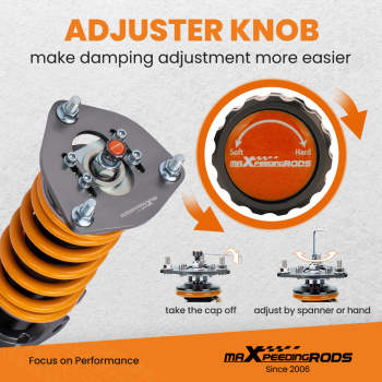 MaXpeedingrods 24-ways Damper Adjustable Coilover Compatible For Nissan S13 Silvia 180SX Lowering Kit