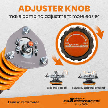 24 Ways DamperHeight Adjustment Coilover Compatible For Nissan S14 Silvia 1994-1998 Lowering Kit