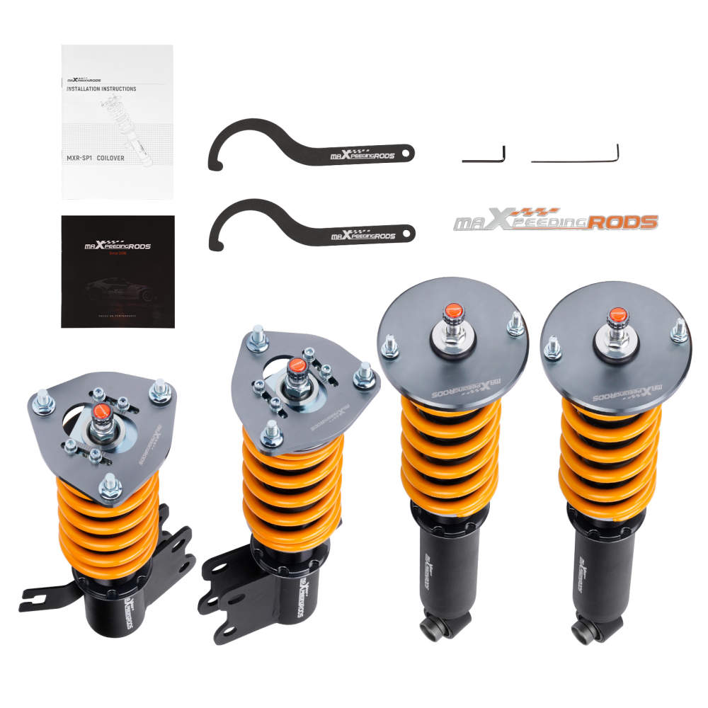 Upgraded Coilovers compatible pour Nissan S14 200SX 94-98 Réglable Shock Struts Amortisseur