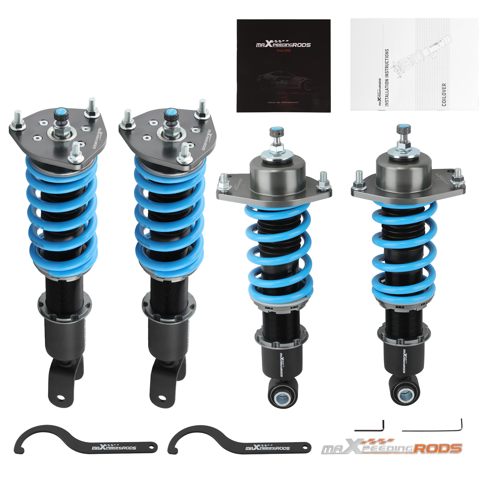 24 Way Adjustable Coilovers Suspension Damper Kit compatible for