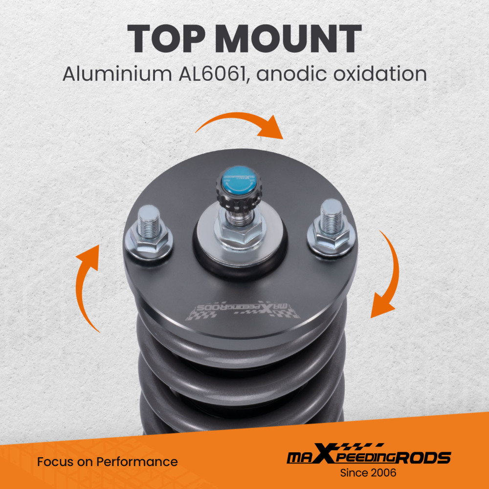 T7 Carreras Coilovers Amortiguación Ajustable de 24 niveles compatible para Honda Civic Eg Ek