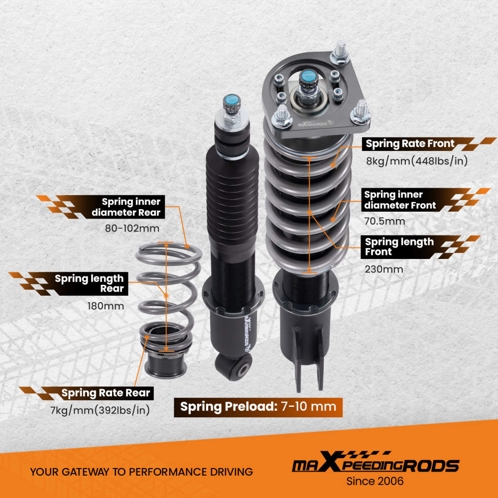 Maxpeedingrods Racing Coilover Kit compatible for Ford Mustang 99-04 ...