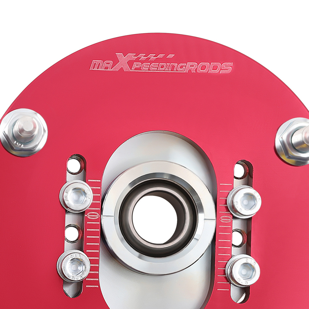Compatible for BMW E46 98-05 316 320 323 325 328 M3 Front Red Camber Plate Top Upper Mount