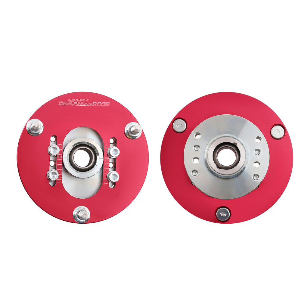 Compatible for BMW E46 98-05 316 320 323 325 328 M3 Front Red Camber Plate Top Upper Mount