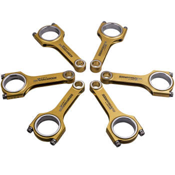 Compatible for BMW E36 E46 328i 325i M52B28 Conrods Titanizing 4340 H Beam Connecting Rods