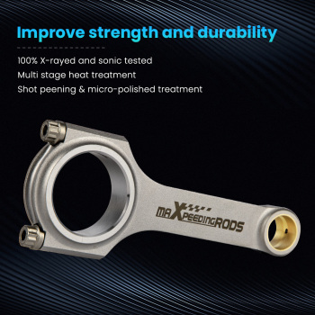 4340 Forged Connecting Rods+ARP2000 Bolts compatible for Mazda Speed 3 MZR 2.3L DISI Turbo