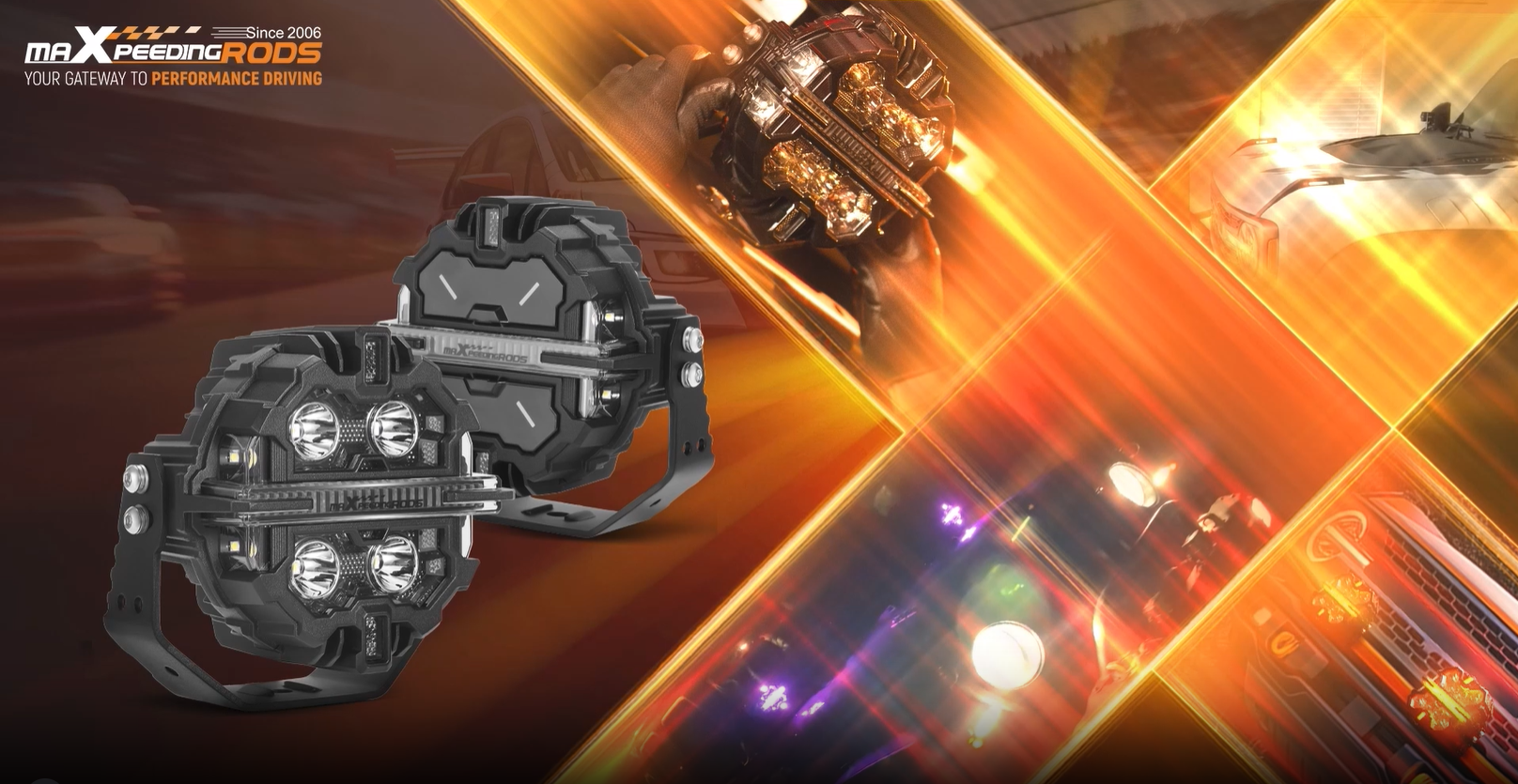 Maxpeedingrods Driving Auxiliary Light Universal 5inch 212W LED Round Light Pods for Offroad Driving