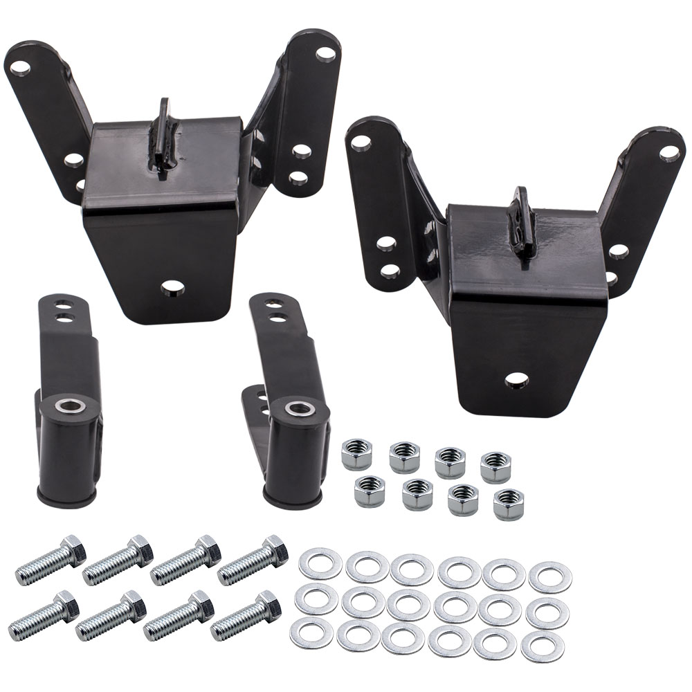 4 Rear Drop Lowering Kit compatible pour Chevy C10 1973-1987 2WD only Lowering Drop Shackle