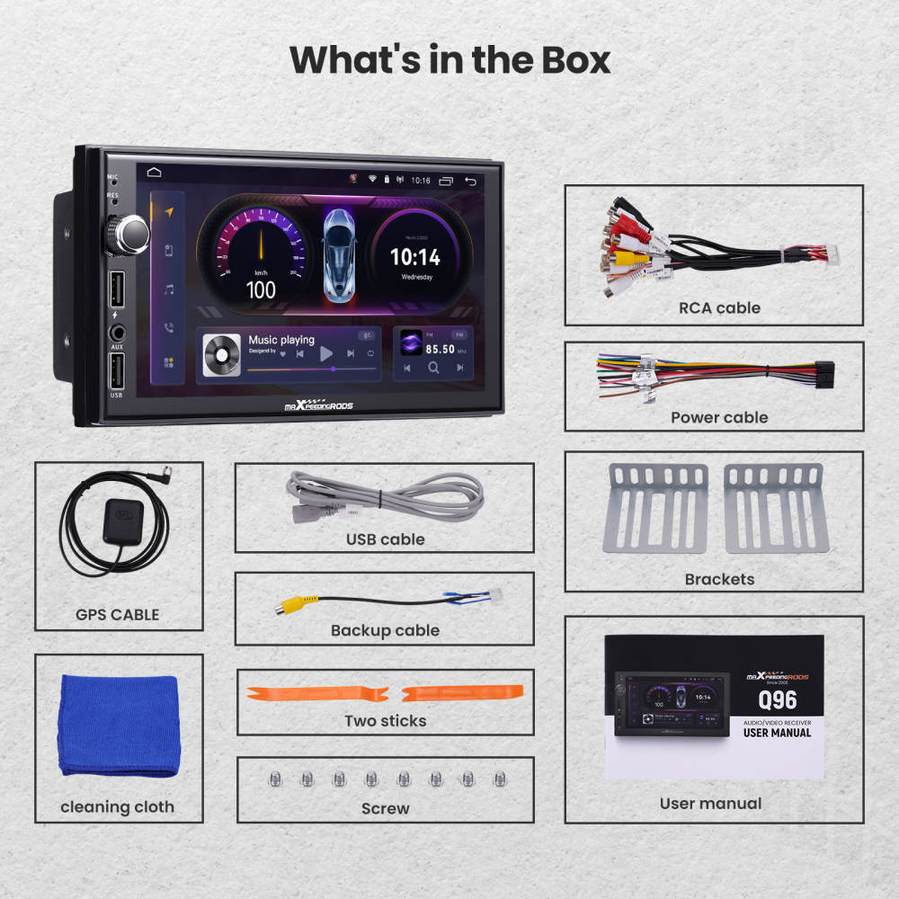 Multimedia Car Stereo Car Radio Compatible for Double Din car stereo