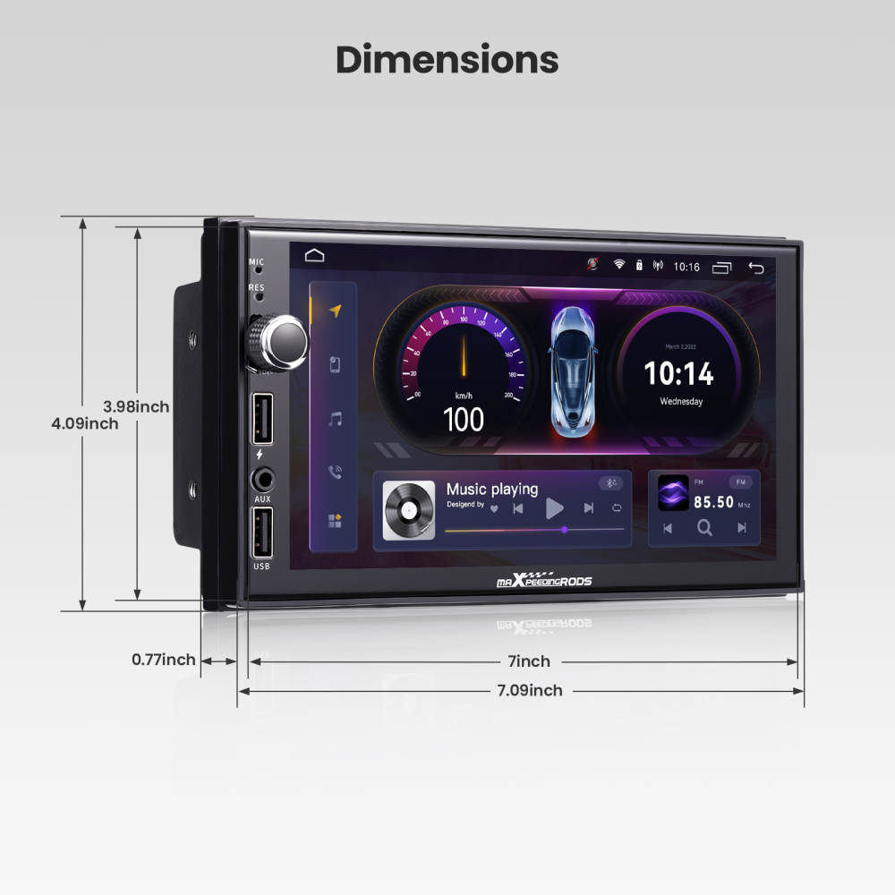 Multimedia Car Stereo Car Radio Compatible for Double Din car stereo