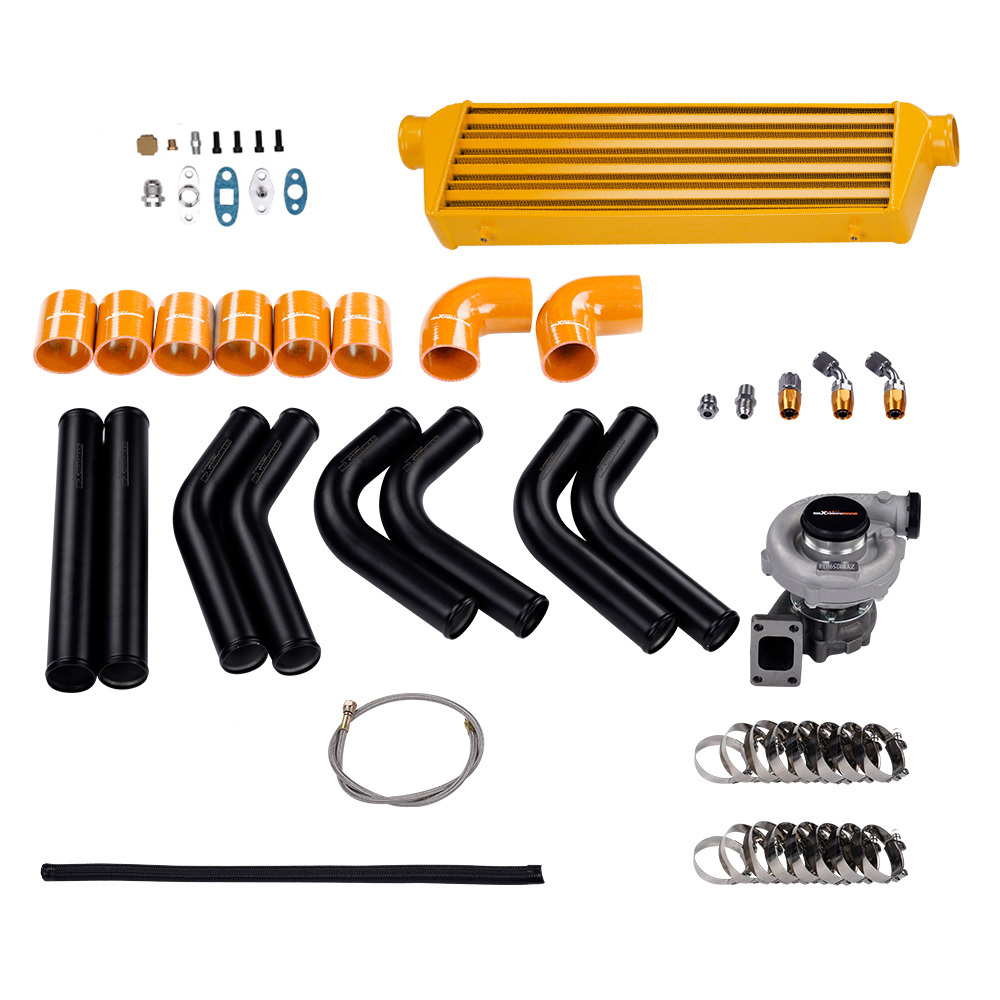 T3/T4 TURBO KIT 350HP + WASTEGATE + INTERCOOLER+ PIPING+ BOV+OIL LINE universal